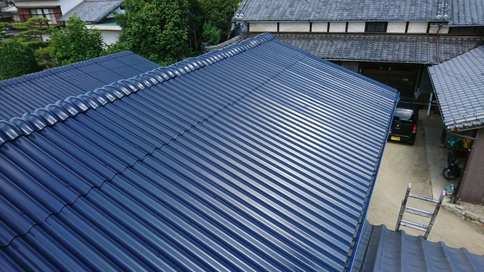 今治市朝倉下 ｗ様 倉庫屋根塗装工事 今治市 松山市の外壁塗装は良しん塗装へ